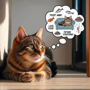 Contemplative Tabby Cat Dreaming | Quiet & Peaceful Setting