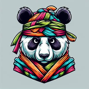 Detailed Ninja Panda Vector Illustration