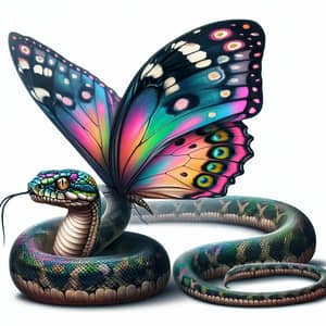 Unique Chimera: Snake and Butterfly Fusion