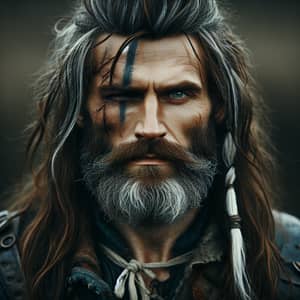 Caucasian Warrior with Scar: The Spirit of a True Fighter
