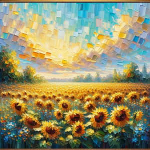 Impressionistic Field of Sunflowers Painting | Art Inspired by Light