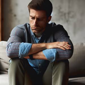Heartbroken Man Sitting Alone - Expressions of Sadness