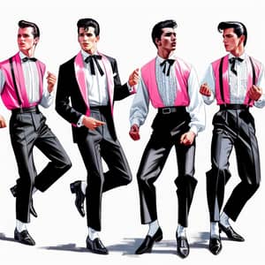 Vibrant 50s Rock 'n' Roll Dancers in Elvis-inspired Costumes