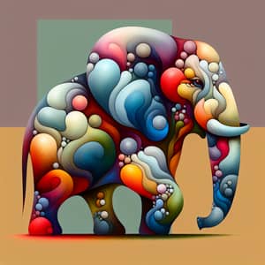 Abstract Elephant Art: A Creative Interpretation