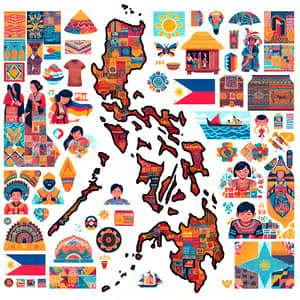 Cultural Diversity Map of the Philippines | Regional Icons Visualized