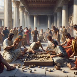 Ancient Greece & Rome Dice Game Scene - Cultural Depiction