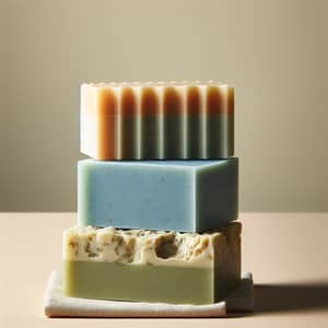 Handmade Bar Soaps Stack | Natural Colors & Textures