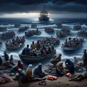 Impact of Illegal Immigration: Stormy Sea, Overloaded Boats