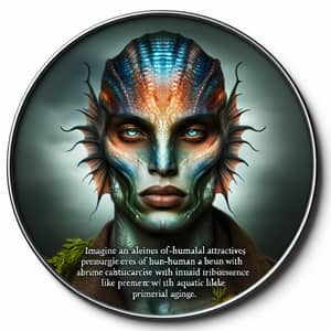 Exotic Extraterrestrial Beauty - Humanoid Avatar with Aquatic and Primate Features