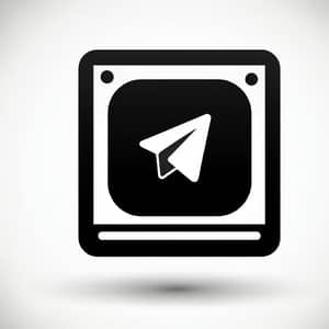 Minimalistic Telegram Icon Design in Black Shades