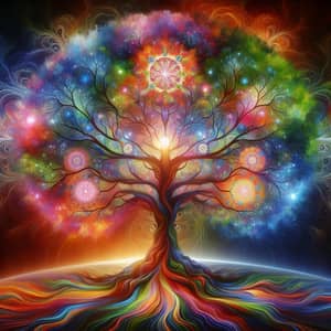 Spiritual Tree of Life - Vibrant and Majestic Representation