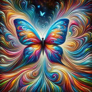 Surrealistic Digital Painting: Butterfly Transformation