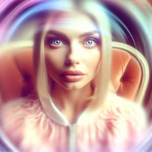 Blonde Caucasian Female Hypnotherapist in Enchanting Pastel Colors