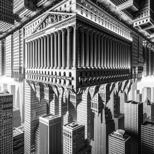 Inverted Cityscape - Financial District Sophistication