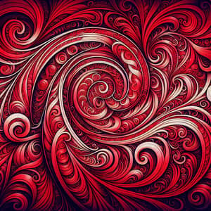 Vibrant Red Swirly Pattern - Mesmerizing Design in Red