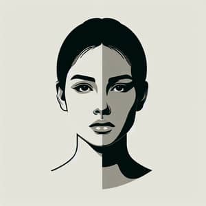 Minimalist Monochromatic Portrait Design | Hue Level 0.7