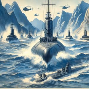Epic Naval Battle Scene - Marines vs Submarines