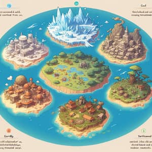 Mystical Islands: Ice, Earth, Wind, Creatures, Warriors