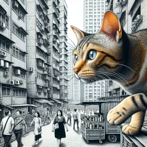 Urban Exploration by a Curious Cat | City Adventure