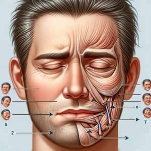 Facial Paralysis Medical Illustration