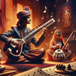 Vibrant Hindustani Classical Music Performance