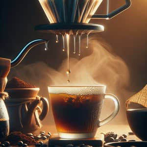 Instant Drip Bag Coffee Brewing Process | Close-Up Still Life Photography