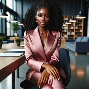 Empowering Black Woman Leading Publishing Company in Modern Office