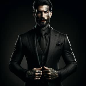 Imposing Italian Male Portrait in Dark Romance | Intriguing Power