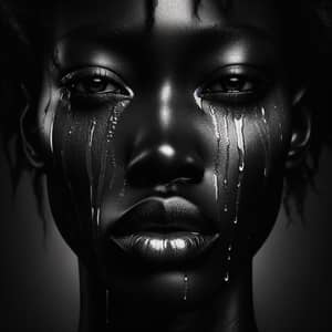 Breathtaking Black & White Fine Art Photograph of a Striking Black Woman