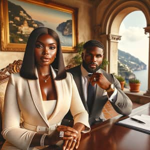 Luxurious Amalfi Coast Business Duo | Professional African American Woman & White Husband