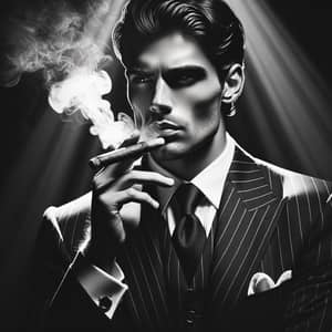 Gangster Noir-inspired Italian Man Portrait