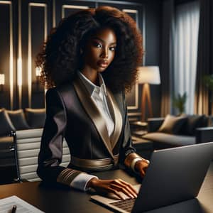 Powerful African American Female CEO | Modern Office Portrait