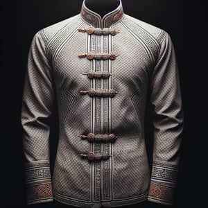 Traditional Mongolian Man's Deel Shirt - Front View
