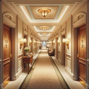 Luxurious Hotel Corridor: Elegantly Designed Comfort
