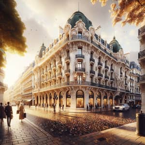 Elegant Parisian Hotel at Sunset