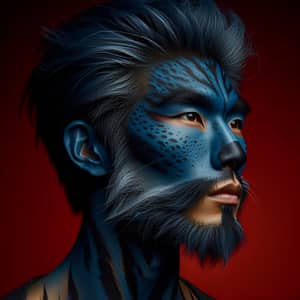 Lion Warrior Chief Portrait Photo | Unique Tribal Makeup