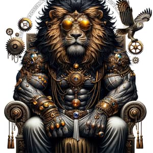 Majestic Alpha Lion with Sunglasses and Jewelry | Fantasy Art