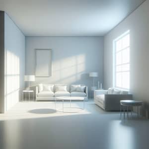 Minimalist Monochrome Room with Modern Furniture
