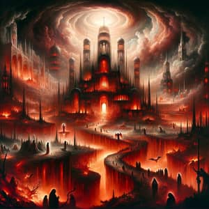 Visions of Hell: Fiery Pits and Dramatic Imagery