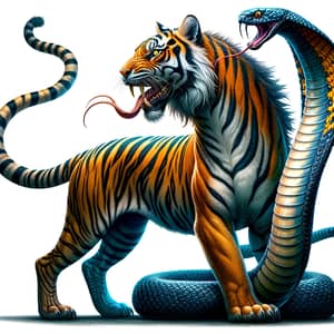 Tiger-Cobra Hybrid: Majestic Predator Fusion