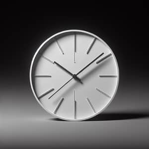Minimalist White Circle Clock - Elegant Timepiece