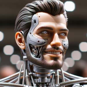 Realistic Robotic Figure with Human-Like Features | High-Tech Machinery