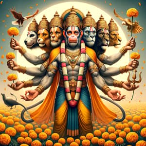 Panchmukhi Hanuman: Five-Faced Monkey Deity | Hindu Mythology