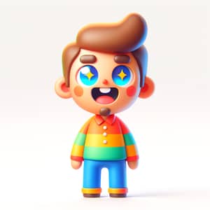 Colorful 3D Cheerful Cartoony Man | Fun & Energy