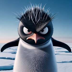 Angry Penguin - Intense Arctic Wildlife Photography