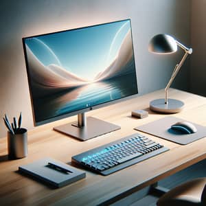 Modern Slim Design Computer on Organised Desk