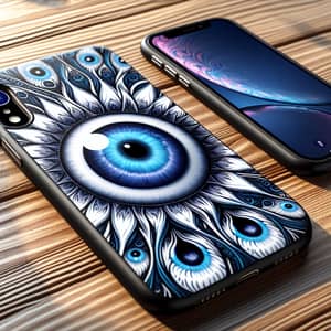 Intricate Evil Eye iPhone XR Phone Cover | Blue Iris Design