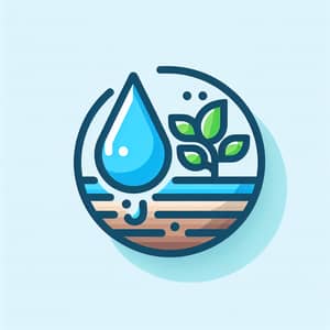 Water Conservation Icon for Agriculture | Reduce Water Usage