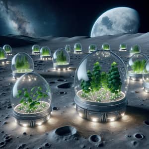 Lunar Glass Cultivation Capsules | Thriving Green Plants