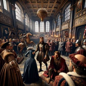 1534 Historical Scene: Furious King at Whitehall Palace